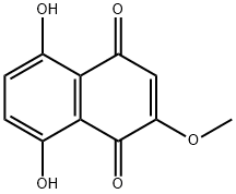 5,8-ジヒドロキシ-2-メトキシ-1,4-ナフトキノン 化学構造式