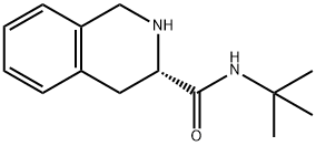 (3S)-N-(TERT-ブチル)-1,2,3,4-テトラヒドロイソキノリン-3-カルボオキサミド 化学構造式