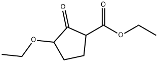 Cyclopentanecarboxylic acid, 3-ethoxy-2-oxo-, ethyl ester (9CI) 结构式