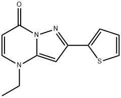 5-ethyl-8-thiophen-2-yl-1,5,9-triazabicyclo[4.3.0]nona-3,6,8-trien-2-o ne 结构式