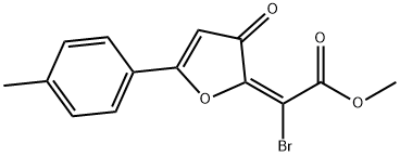 Methyl bromo(5-(4-methylphenyl)-3-oxo-2(3H)-furanylidene)acetate (Z)- 化学構造式