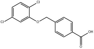 4-(2,5-dichlorophenoxymethyl)benzoic acid 化学構造式