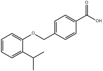 4-[2-(propan-2-yl)phenoxymethyl]benzoic acid Struktur