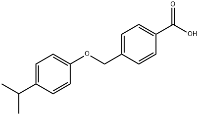 4-{[4-(丙-2-基)苯氧基]甲基}苯甲酸,149288-64-2,结构式