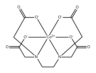 [[N,N'-ethylenebis[N-(carboxymethyl)glycinato]](4-)-N,N',O,O',ON,ON']cobaltate(2-)  Struktur