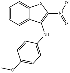 N-(4-methoxyphenyl)-2-nitro-benzothiophen-3-amine Structure