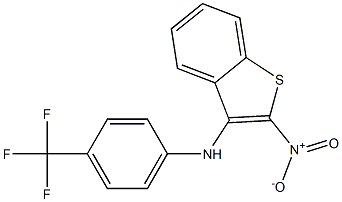 2-nitro-N-[4-(trifluoromethyl)phenyl]benzothiophen-3-amine 结构式