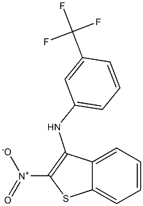 Benzo(b)thiophen-3-amine, 2-nitro-N-(3-(trifluoromethyl)phenyl)- Structure