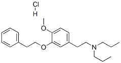 N,N-dipropyl-2-(4-methoxy-3-(2-phenylethoxy)phenyl)ethylamine monohydrochloride Structure