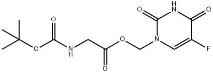 1-(N-tert-Butyloxycarbonyl)glycyloxymethyl-5-fluorouracil,149439-92-9,结构式