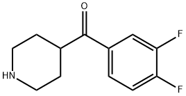 3,4-二氟苯基哌啶-4-甲酮,149452-43-7,结构式