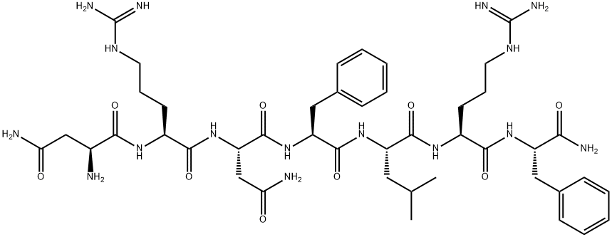 H-ASN-ARG-ASN-PHE-LEU-ARG-PHE-NH2 Structure