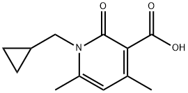 1-(Cyclopropylmethyl)-4,6-dimethyl-2-oxo-1,2-dihydropyridine-3-carboxylic acid 结构式