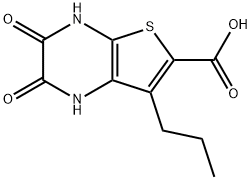 Thieno[2,3-b]pyrazine-6-carboxylic  acid,  1,2,3,4-tetrahydro-2,3-dioxo-7-propyl- 化学構造式