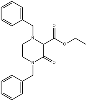 3-OXO-1,4-BIS(PHENYLMETHYL)-2-PIPERAZINECARBOXYLIC ACID ETHYL ESTER Struktur