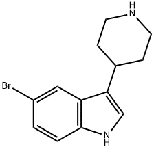 5-ブロモ-3-(ピペリジン-4-イル)-1H-インドール 化学構造式