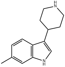 6-甲基-3-哌啶基-4-基-1H-吲哚,149669-45-4,结构式