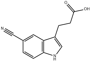 1H-INDOLE-3-PROPANOIC ACID, 5-CYANO- Struktur