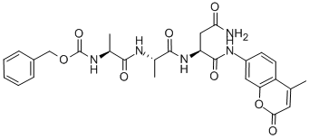 Z-ALA-ALA-ASN-AMC 化学構造式
