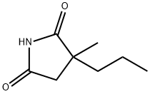 3-メチル-3-プロピルピロリジン-2,5-ジオン 化学構造式
