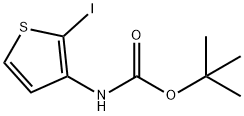 (2-ヨード-3-チエニル)カルバミド酸tert-ブチル 化学構造式