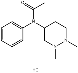 N-(1,2-dimethyldiazinan-4-yl)-N-phenyl-acetamide hydrochloride Struktur