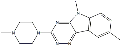 5,8-Dimethyl-3-(4-methyl-1-piperazinyl)-5H-1,2,4-triazino(5,6-b)indole Structure
