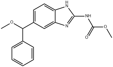 methyl-(5-methoxybenzyl-1H-benzimidazol-2-yl)carbamate Struktur