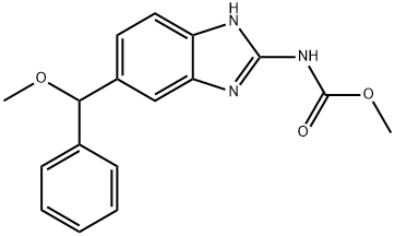 methyl-(5-methoxybenzyl-1H-benzimidazol-2-yl)carbamate 化学構造式