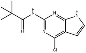 N-(4-氯-7H-吡咯并[2,3-D]嘧啶-2-基)-2,2-二甲基丙酰胺, 149765-15-1, 结构式