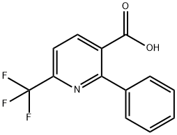 2-Phenyl-6-(trifluoromethyl)-3-pyridinecarboxylic acid 化学構造式