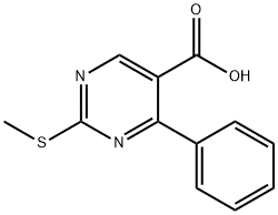 2-(Methylthio)-4-phenylpyrimidine-5-carboxylic acid Structure