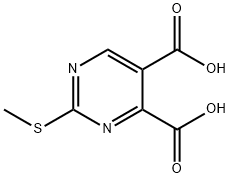 2-(Methylthio)-4,5-pyrimidinedicarboxylic Acid Struktur