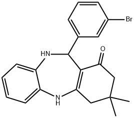 11-(3-bromophenyl)-3,3-dimethyl-2,3,4,5,10,11-hexahydro-1H-dibenzo[b,e][1,4]diazepin-1-one Structure