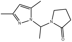 1-(1-(3,5-Dimethyl-1H-pyrazol-1-yl)ethyl)-2-pyrrolidinone Structure