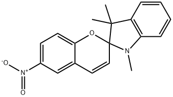 螺[1,3,3-三甲基吲哚-(6'-硝基苯并二氢吡喃)],1498-88-0,结构式