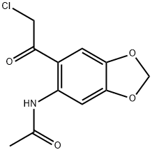 Acetamide,  N-[6-(chloroacetyl)-1,3-benzodioxol-5-yl]-  (9CI) Structure