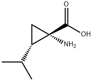 Cyclopropanecarboxylic acid, 1-amino-2-(1-methylethyl)-, trans- (9CI) 化学構造式