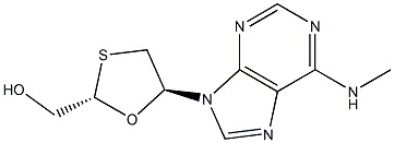 [(2S,5S)-5-(6-methylaminopurin-9-yl)-1,3-oxathiolan-2-yl]methanol,149819-63-6,结构式