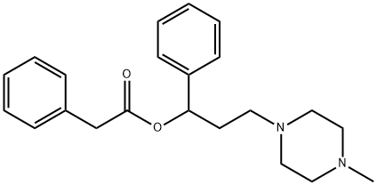 フェニル酢酸3-(4-メチルピペラジン-1-イル)-1-フェニルプロピル 化学構造式