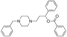 安息香酸3-(4-ベンジルピペラジン-1-イル)-1-フェニルプロピル 化学構造式