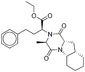 トランドラプリル関連化合物D ((S)-ETHYL 2-[(3S, 5AS, 9AR, 10AS)-3-METHYL-1,4-DIOXODECAHYDROPYRAZINO[1,2-A]INDOL-2(1H)-YL]-4-PHENYLBUTANOATE) 化学構造式