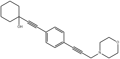 1-[[p-(3-Morpholino-1-propynyl)phenyl]ethynyl]-1-cyclohexanol 结构式