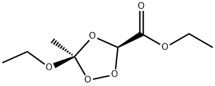 1,2,4-Trioxolane-3-carboxylicacid,5-ethoxy-5-methyl-,ethylester,cis-(9CI) Structure