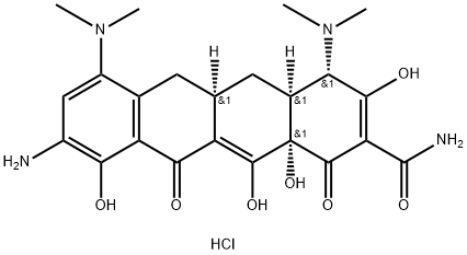 9-氨基米诺环素盐酸盐, 149934-21-4, 结构式