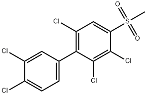 4-Methylsulfonyl-2,3,3',4',6-pentachlorobiphenyl Struktur