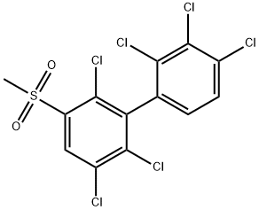 3-Methylsulfonyl-2,2',3',4',5,6-hexachlorobiphenyl Struktur