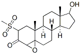 4,5-epoxy-17-hydroxy-2-methylsulfonyl-3-androstanone Structure
