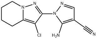 5-氨基-1-(3-氯-4,5,6,7-四氢吡唑并[1,5-A]吡啶-2-基)-1H-吡唑-4-甲腈, 149978-57-4, 结构式