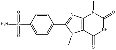 3,7-ジメチル-8-(P-スルホンアミドフェニル)キサンチン 化学構造式